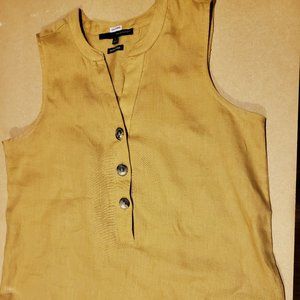 [Harve Benard] Golden Sleeveless Blouse